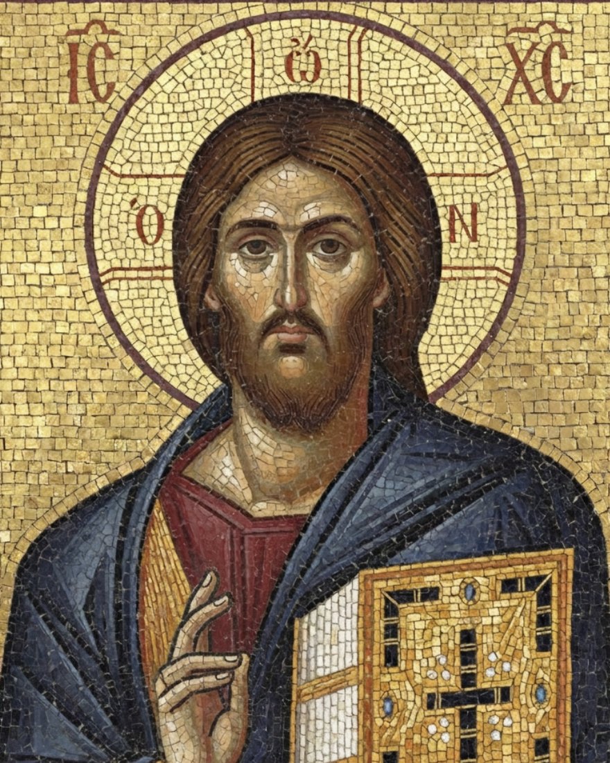Mosaic icon of Christ Pantocrator